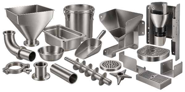Componenti in acciaio inox per settore alimentare e vending
